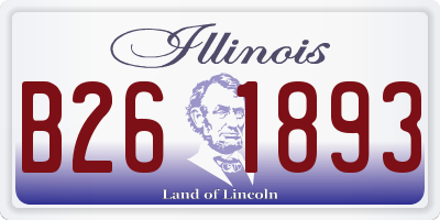 IL license plate B261893