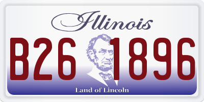 IL license plate B261896