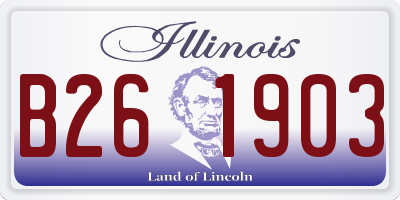 IL license plate B261903