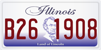 IL license plate B261908