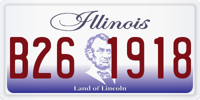 IL license plate B261918