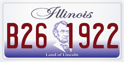 IL license plate B261922