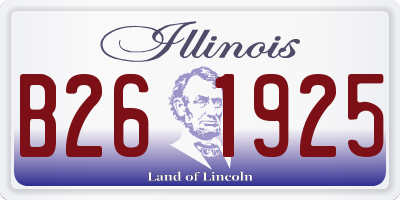 IL license plate B261925