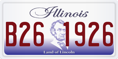 IL license plate B261926