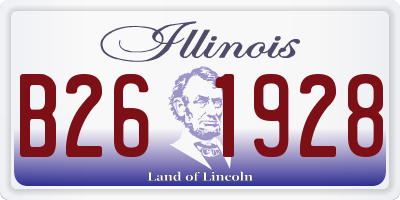 IL license plate B261928