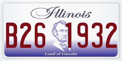 IL license plate B261932