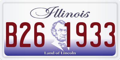 IL license plate B261933