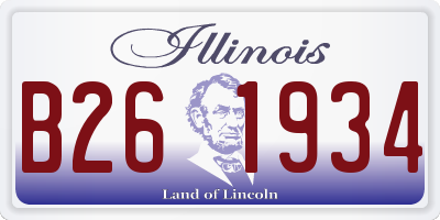 IL license plate B261934