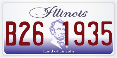 IL license plate B261935