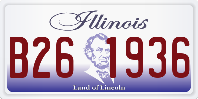 IL license plate B261936