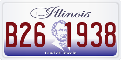 IL license plate B261938