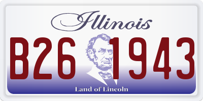 IL license plate B261943