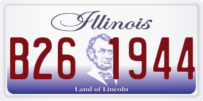 IL license plate B261944