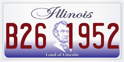 IL license plate B261952