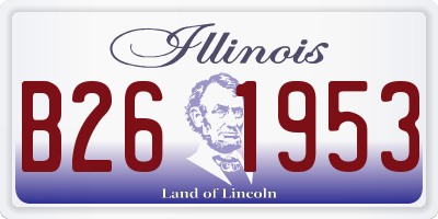 IL license plate B261953