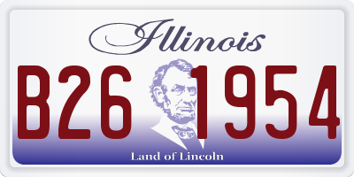 IL license plate B261954