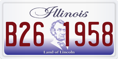 IL license plate B261958