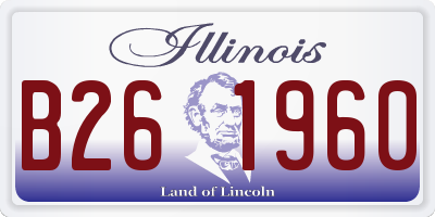 IL license plate B261960