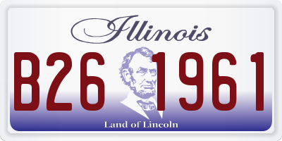 IL license plate B261961