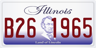 IL license plate B261965