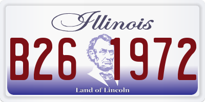 IL license plate B261972