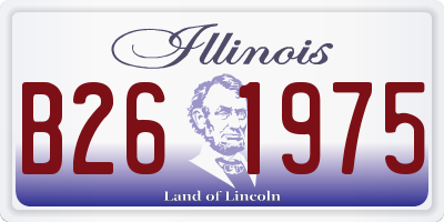 IL license plate B261975