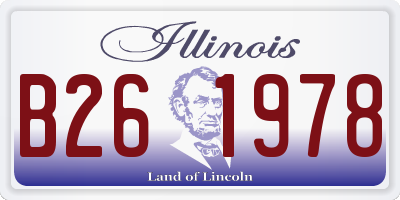 IL license plate B261978
