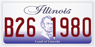 IL license plate B261980