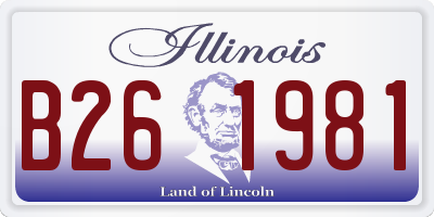 IL license plate B261981