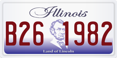 IL license plate B261982