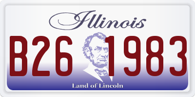 IL license plate B261983