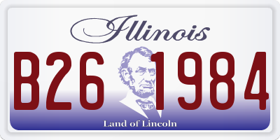 IL license plate B261984