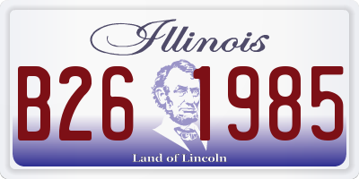 IL license plate B261985