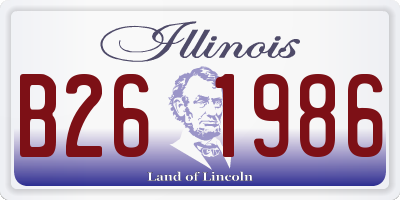 IL license plate B261986