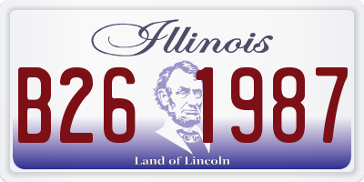 IL license plate B261987