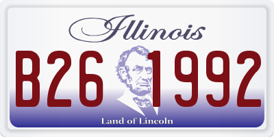 IL license plate B261992