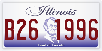 IL license plate B261996