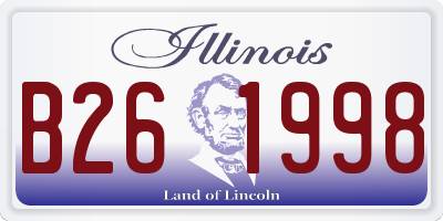 IL license plate B261998