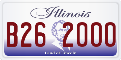 IL license plate B262000