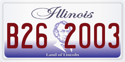 IL license plate B262003
