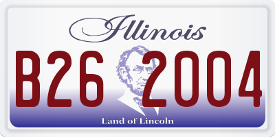 IL license plate B262004