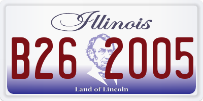 IL license plate B262005