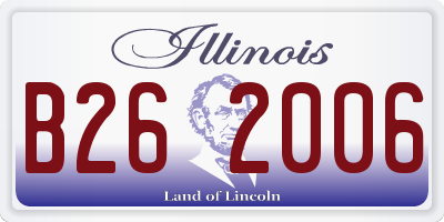 IL license plate B262006