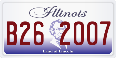 IL license plate B262007