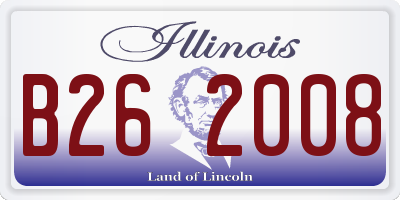 IL license plate B262008