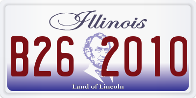 IL license plate B262010