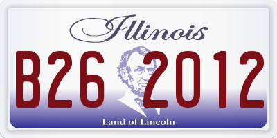 IL license plate B262012