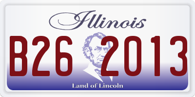IL license plate B262013