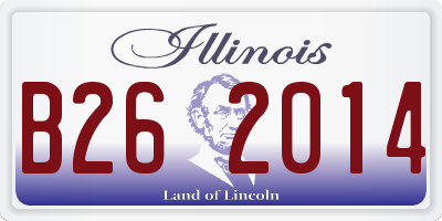 IL license plate B262014