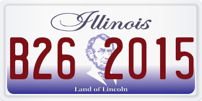 IL license plate B262015